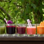 Seven colorful morning drinks with fruits, herbs, and vegetables to naturally boost immune system